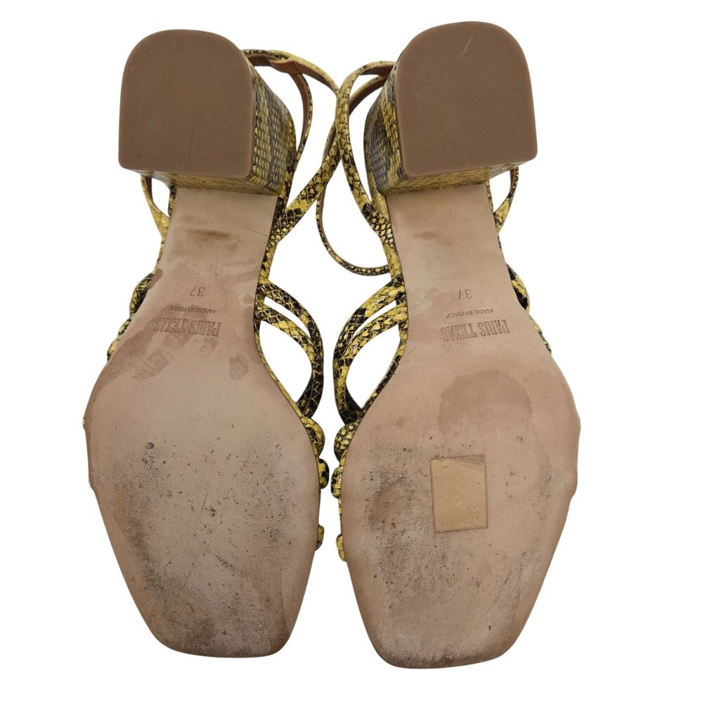 Paris Texas Carla Printed Python Leather Sandals … - image 10